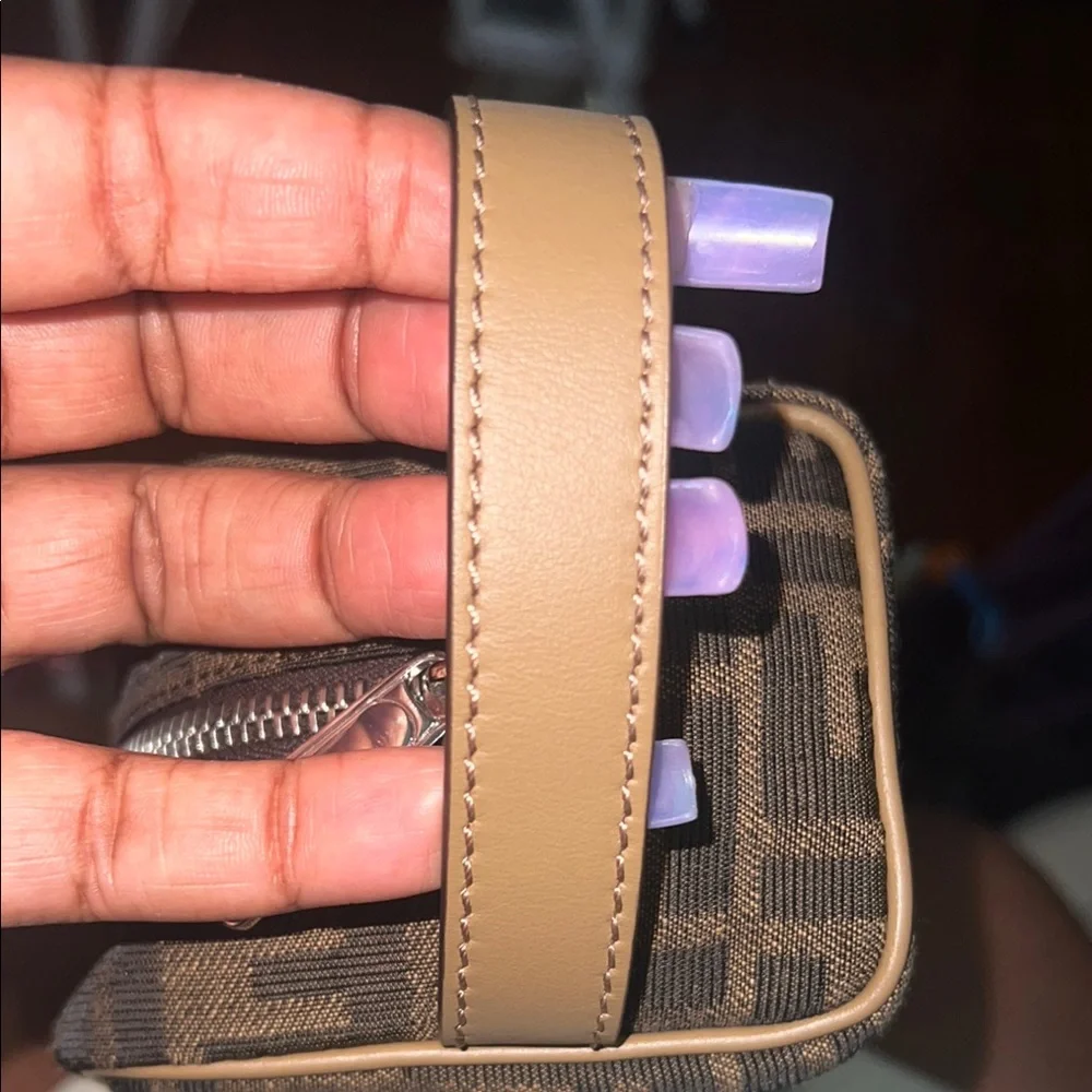 Authentic Fendi Brown Toiletry Bag  Monogram - Picture 8 of 11